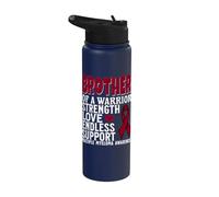 Brother of a Warrior Multiple Myeloma Family Matching Gifts Stainless Steel Insulated Water Bottle