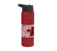 Brother of a Warrior Multiple Myeloma Family Matching Gifts Stainless Steel Insulated Water Bottle