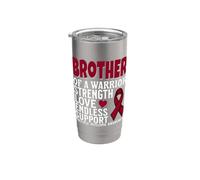 Brother of a Warrior Multiple Myeloma Family Matching Gifts Vaso térmico de acero inoxidable de doble pared