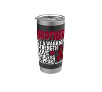 Brother of a Warrior Multiple Myeloma Family Matching Gifts Vaso térmico de acero inoxidable de doble pared