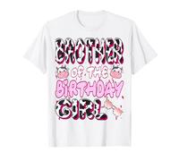 Brother of The Birthday - Camisa de niña de granja vaca hermano fiesta Camiseta