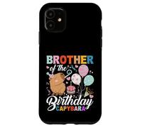 Brother of The Birthday Capibara Girl Bday Party Family Kids Carcasa para iPhone 11