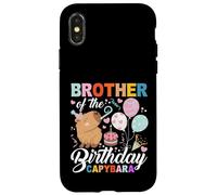 Brother of The Birthday Capibara Girl Bday Party Family Kids Carcasa para iPhone X/XS