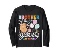 Brother of The Birthday Capibara Girl Bday Party Family Kids Manga Larga