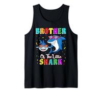 Brother of The Little Shark Little Brother Shark Birthday Camiseta sin Mangas
