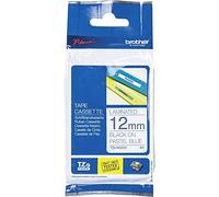 Brother Original P-Touch cinta laminada Tze de mqf31 12 mm, color negro, color azul pastel 12 mm