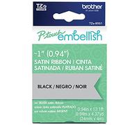 Brother P-touch Embellish TZE-R951 - Cinta de satén plateada (24 mm x 4 m)