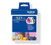 BROTHER Pack de 4 cartuchos de tinta negro, cian, magenta y amarillo LC527VAL LC527VAL