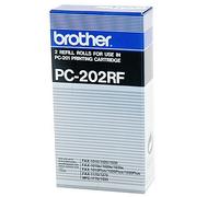 Brother PC-202RF: 2 Rollos entintados negros (original)
