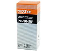 Brother PC-304RF: 4 x rollo entintado negro (original)