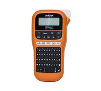 Brother PT-E110 | Etiquetadora Industrial Profesional | Viene con 1 Cinta Tze-FX221 Negro/Blanco de 9 mm