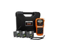 BROTHER PT-E110BP Kit de Contratista: Impresora de Etiquetas Industrial de Mano P-Touch más 3 Cintas (hasta Etiquetas de 12 mm)