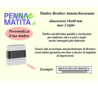 Brother sello automático personalizado 10x60 mm color Negro Negro
