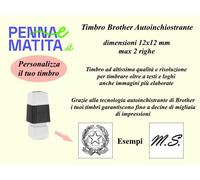 Brother sello automático personalizado 12x12 mm color negro Negro