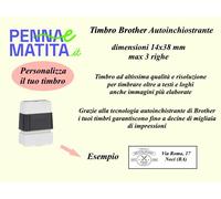 Brother sello automático personalizado 14x38 mm color negro Negro