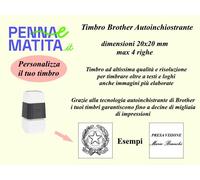 Brother sello automático personalizado 20x20 mm color negro Negro