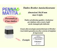 Sello Negro 30x30mm Brother PR3030B6P Pack de 6 Unidades