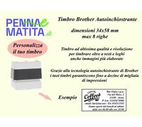 Brother sello automático personalizado 34x58 mm negro Negro