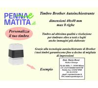 Brother sello automático personalizado 40x40 mm color negro Negro