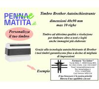 Brother sello automático personalizado 40x90 mm color Negro Negro