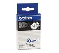 Brother TC-201 cinta para impresora de etiquetas Negro sobre blanco
