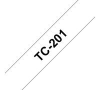 Brother TC 201 cinta negro sobre blanco 12 mm
