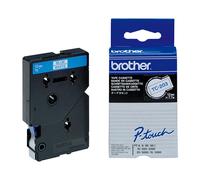 Brother TC-203 cinta azul sobre blanco 12 mm (original)