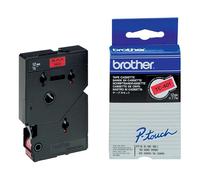 Brother TC-401 cinta negro sobre rojo 12 mm