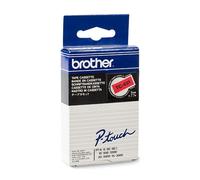 Brother TC-491 cinta negro sobre rojo 9 mm (original)