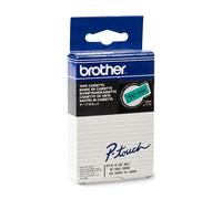 Brother TC-701 cinta negro sobre verde 12 mm (original)