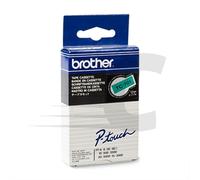 Brother TC-701 cinta negro sobre verde 12mm x 7,7m
