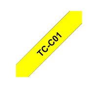 Brother TC-C01 cinta laminada texto negro sobre amarilla 12mm