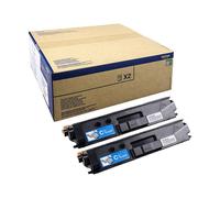 Brother TN-329CTWIN Tóner Original Cian, Pack de 2 Unidades (12000 Páginas) para HL-L8350CDW, MFC-L8850CDW