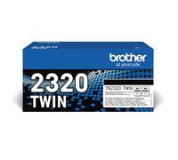Brother TN2320TWIN, Pack de 2 tóner negro de larga duración, Para las impresoras