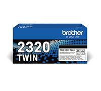 Brother TN2320TWIN, Pack de 2 tóner negro de larga duración, Para las impresoras HLL2300D, HLL2340DW, HLL2360DN, HLL2365DW, DCPL2500D, DCPL2520DW, DCPL2540DN, MFCL2700DW, MFCL2720DW, MFCL2740DW