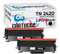 Brother tn2420/tn2410 Negro Pack de 2 Cartuchos de Toner genericos
