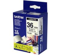 Brother tz-261 cinta para impresora de etiquetas negro sobre blanco