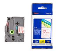 Brother TZe-132 cinta rojo sobre transparente 12 mm (original)