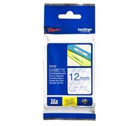 Brother TZe-133 - 12 mm Cinta laminada azul sobre transparente (8 m)