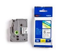BROTHER P-TOUCH TAPE TZE211 6MM BLK/WHT