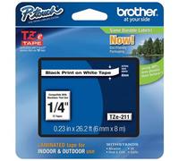Brother TZE-211 Negro sobre blanco cinta para impresora de etiquetas - Cintas para impresoras de etiquetas (negro sobre blanco, TZe, Negro, Brother, gl-h105, PT-1010, 1080, 18, E300, E500, E550, H100, H105, H300, H500, H75, P700)
