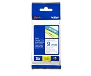 Brother TZe-223 cinta 9mm texto azul sobre blanco (8M)