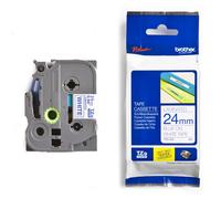 Brother TZe-253 Cinta azul sobre blanco 24mm (original)