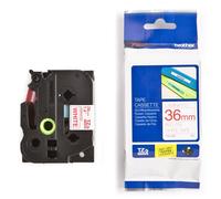 Brother TZe-262 - 36 mm cinta laminada rojo sobre blanco (8 m)