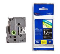 Brother TZe-345 cinta blanco sobre negro 18mm (original)