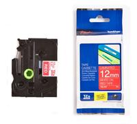 Brother TZe-435 cinta blanco sobre rojo 12mm (original)