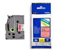 Brother TZe-451 cinta 24mm texto negro sobre rojo (8M)