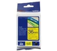 Brother TZe-661 Cinta negro sobre amarillo 36mm (original)