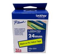 Brother TZe-C51 Cinta Laminado Negro Sobre Amarillo Flu P-TOUCH 200/340 (