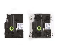 Brother TZe-FA4 cinta textil azul sobre blanco 18 mm (original)